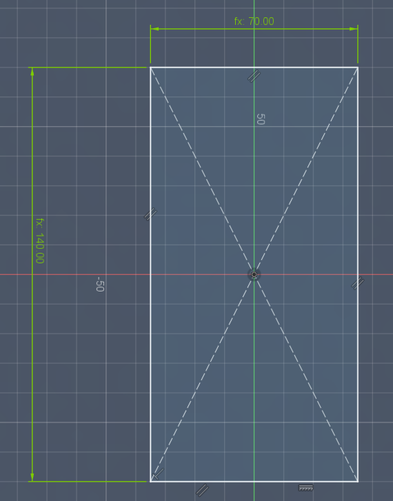We're back in Fusion! Step one is to define your sketch's parameters - but this time we're doing it with variables (notice the little fx next to each number?)